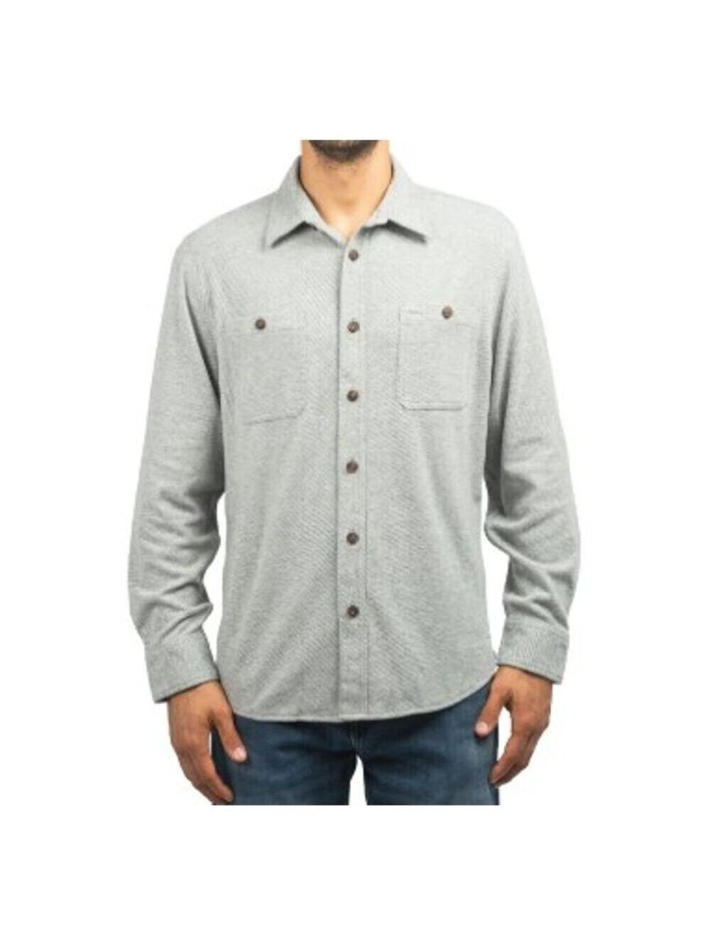 Jach's Men's Knit Long Sleeve Light Grey Size XL